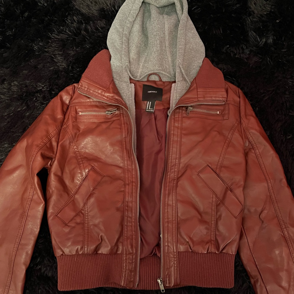 vintage style leather jacket